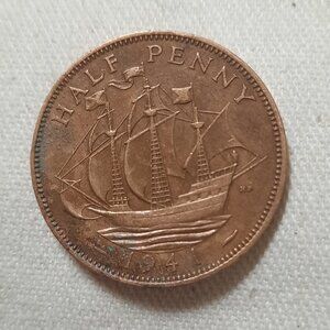 Early 19th century British copper large pennies. 4 total